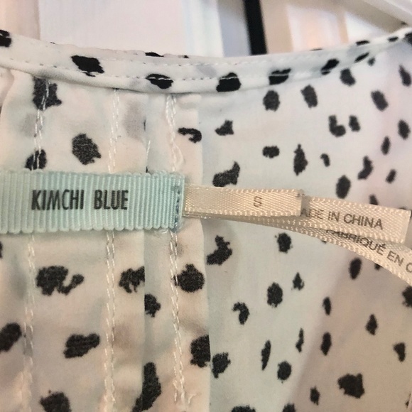 UO Kimchi Blue Button-Down Spotted Mini Dress - Picture 3 of 4